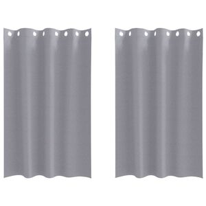 vidaXL Piment&auml;v&auml; verho renkailla 2 kpl Vaaleanharmaa 175 x 140 cm