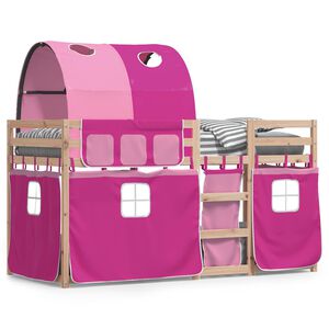 vidaXL Parvis&auml;nky verhoilla pinkki 90x200 cm t&auml;ysi m&auml;nty