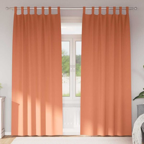 vidaXL Pimentävä verho renkailla 2 pcs Terrakotta 260 x 140 cm