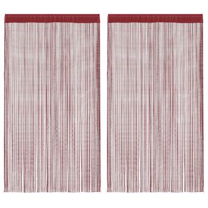 vidaXL String-verhot 2 kpl 100x250 cm Viininpunainen