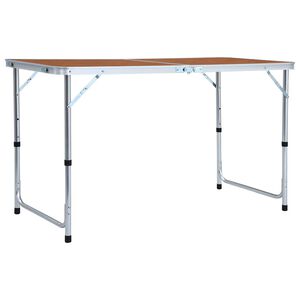 vidaXL Kokoontaitettava retkip&ouml;yt&auml; alumiini 120x60 cm