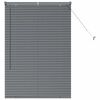 vidaXL Ikkunakaihdin verhoilla Tummanharmaa Alumiini