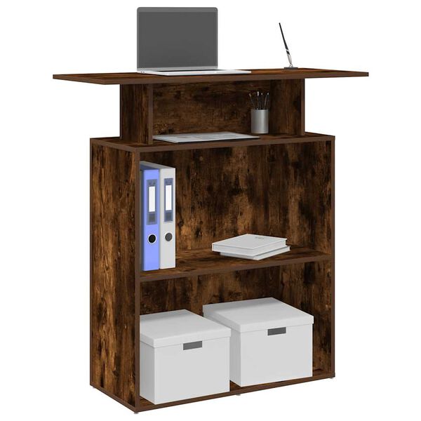 vidaXL Vastaanottop&ouml;yt&auml; savustettu tammi 100x40x104 cm tekninen puu