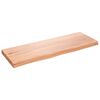 vidaXL Kylpyhuoneen ty&ouml;taso v.ruskea 80x30x(2-4)cm k&auml;sitelty t&auml;ysi puu