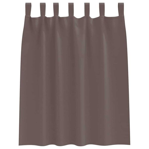 vidaXL Piment&auml;v&auml; verho renkailla 2 pcs Tumma ruskea 140 x 140 cm