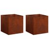 vidaXL Puutarha ruukku 2 kpl Ruosteinen 35 x 35 x 35 cm