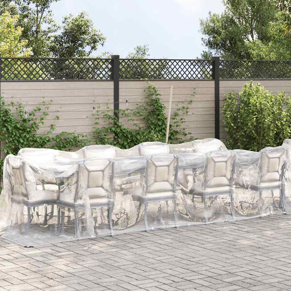 vidaXL kirkas suojapeite silmukoilla 2x10 m polyeteeni