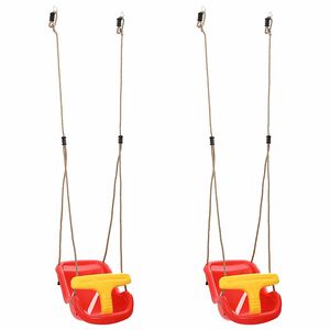 vidaXL Lasten keinu 2 pcs Punainen 36 x 43 x 42 cm Muovi