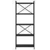 vidaXL Kirjahylly Musta tammi. 60 x 30 x 155 cm Tekninen puu