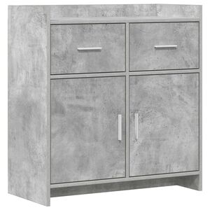 vidaXL Sivup&ouml;yt&auml; Betoninharmaa 75 x 36 x 80 cm Tekninen puu