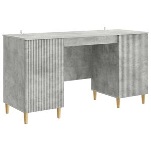 vidaXL P&ouml;yt&auml; hyllyll&auml; Betoninharmaa 142,5 x 50 x 75 cm Tekninen puu