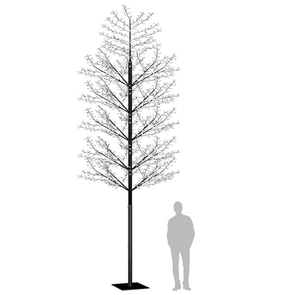 vidaXL Joulukuusi 2 000 sinistä LED-valoa kirsikankukka 500 cm