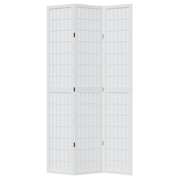 vidaXL 3-Paneelinen tilanjakaja valkoinen t&auml;ysi keisaripuu