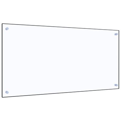 vidaXL Keittiön roiskesuoja läpinäkyvä 100x50 cm karkaistu lasi