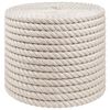 vidaXL Juuttinaru 14 mm valkoinen 100% Tossa juutti