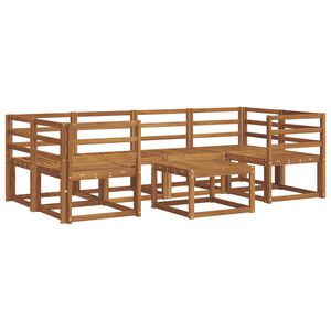 vidaXL Ulkosohvakokoelma 7 pcs Luonnollinen Tihe&auml; akasiapuu