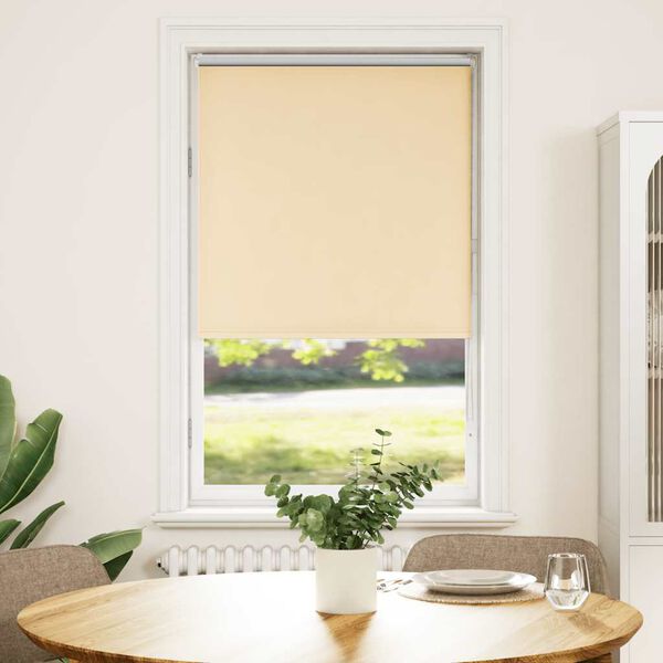 vidaXL Rullaverho Blackout Beige 75x130 cm Kankaan leveys 70,7 cm