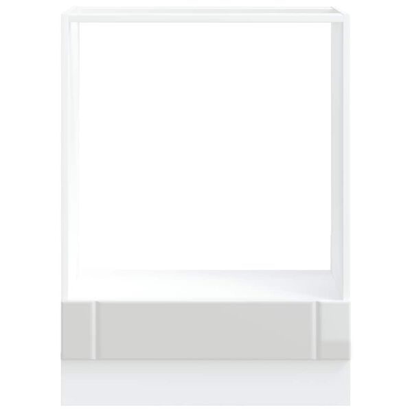 vidaXL Uunikaappi Lucca korkeakiilto valkoinen tekninen puu