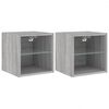 vidaXL TV-sein&auml;kaapit LED-valoilla 2 kpl harmaa Sonoma 30x28,5x30 cm