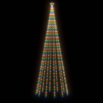 vidaXL Joulukuusi piikillä 732 moniväristä LED-valoa 500 cm