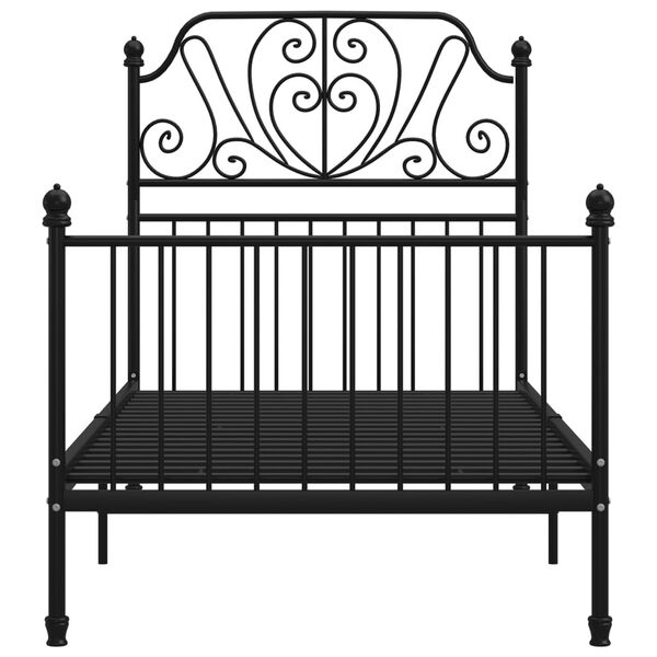 vidaXL S&auml;ngynrunko musta metalli 100x200 cm