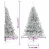 vidaXL Tekokuituinen Esivalmistettu Joulukuusi Hopea 150 cm PET