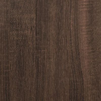 vidaXL Sohvapöytä ruskea tammi 70x50x40 cm tekninen puu ja metalli