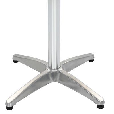 vidaXL Puutarhapöytä hopea 60x60x70 cm alumiini ja WPC