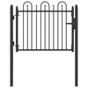 vidaXL Aitausportti DRONTEN 100 x 75 cm Metalli Musta Lukittava