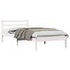 vidaXL S&auml;ngyn runko Valkoinen 225,5 x 95,5 x 69,5 cm Massiivinen m&auml;nty