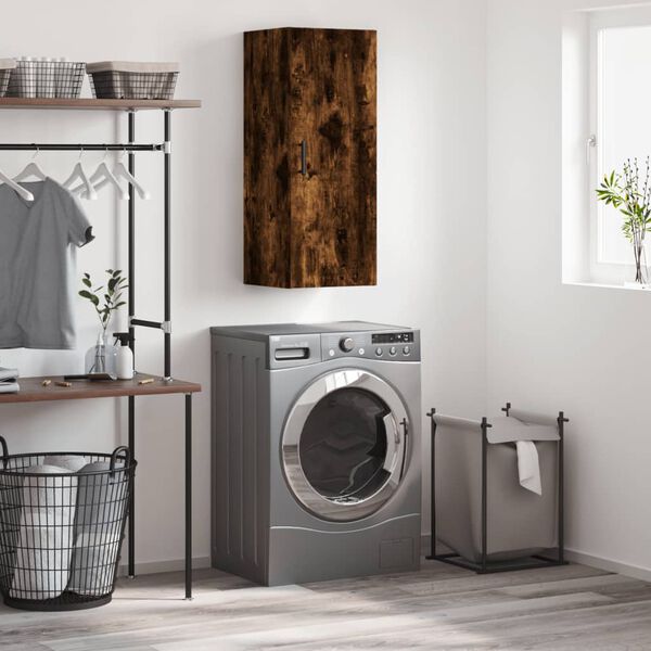 vidaXL Sein&auml;kiinnitett&auml;v&auml; kaappi savutammi 34,5x34x90 cm