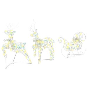 vidaXL LED Porot 60 LED-valoilla 3 pcs L&auml;mpim&auml;n Valkoinen PET