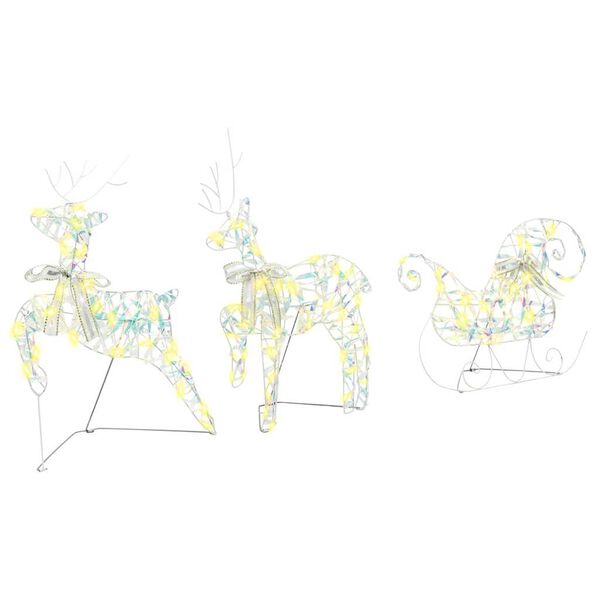 vidaXL LED Porot 60 LED-valoilla 3 pcs L&auml;mpim&auml;n Valkoinen PET