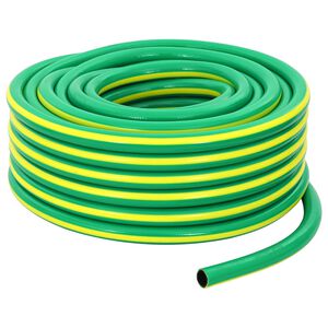 vidaXL Puutarhaletku 5-kerroksinen Vihre&auml; ja keltainen 12 mm