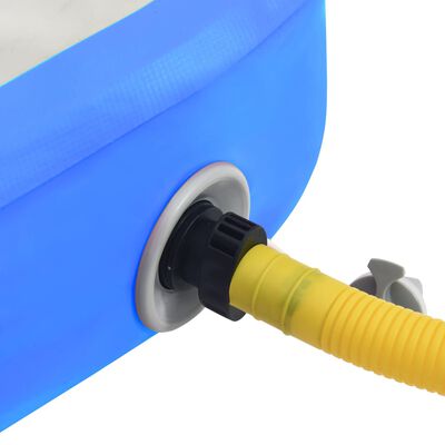 vidaXL Täytettävä voimistelumatto pumpulla 300x100x15 cm PVC sininen