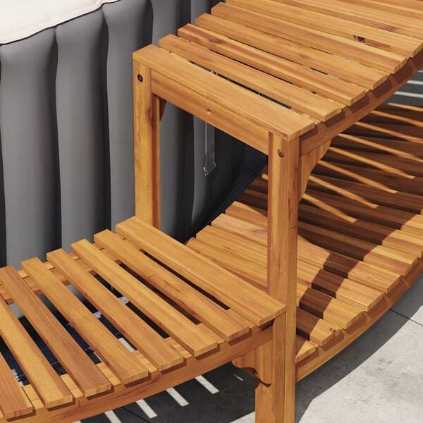 vidaXL Porealtaan ymp&auml;rist&ouml; Ruskea &Oslash;275 x 55,5 cm Tihe&auml; akasiapuu