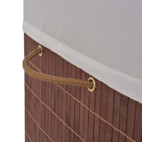 vidaXL Pyykkikori bambu suorakaide ruskea