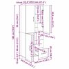 vidaXL Korkea kaappi 2 pcs Vanha Puu 69,5 x 34 x 180 cm