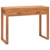vidaXL Kirjoitusp&ouml;yt&auml; 2 vetolaatikolla 100x40x75 cm tiikki