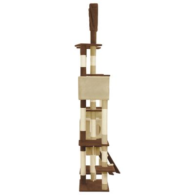 vidaXL Kissan kiipeilypuu sisal-pylväillä ruskea 234 cm