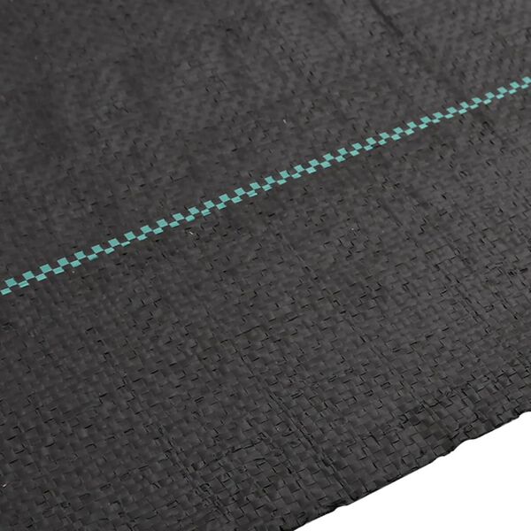 vidaXL Rikkaruohomatto musta 4x10 m PP