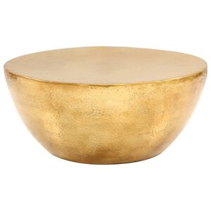 vidaXL Sohvapöytä vasaroitu alumiini 70x30 cm messinki