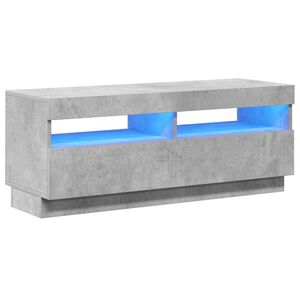 vidaXL TV-taso LED-valoilla betoninharmaa 100x35x40 cm