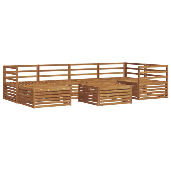 vidaXL Ulkosohvakokoelma 7 pcs Luonnollinen