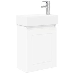 vidaXL Kylpyhuoneen kaappi hanalla valkoinen 45,5 x 22,5 x 84 cm