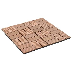 vidaXL Laudat 22 kpl Ruskea 30 x 30 cm WPC