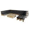 vidaXL Pallet-sofatyyny 13 kpl kangas Harmaa 120 x 80 x 12 cm