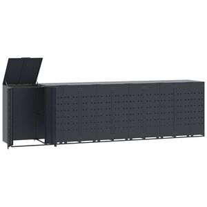 vidaXL Roskalaatikon s&auml;ilytystila kuudelle antras. 414x79x117 cm ter&auml;s