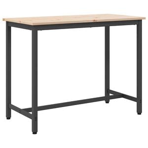 vidaXL P&ouml;yt&auml; Luonnollinen 100 x 50 x 77 cm Kehitetty puu ja ter&auml;s