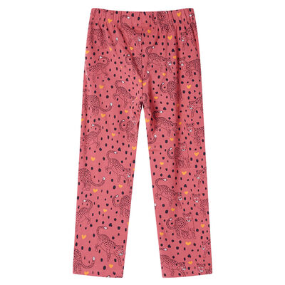 Lasten pitkähihainen pyjama vanha pinkki 128